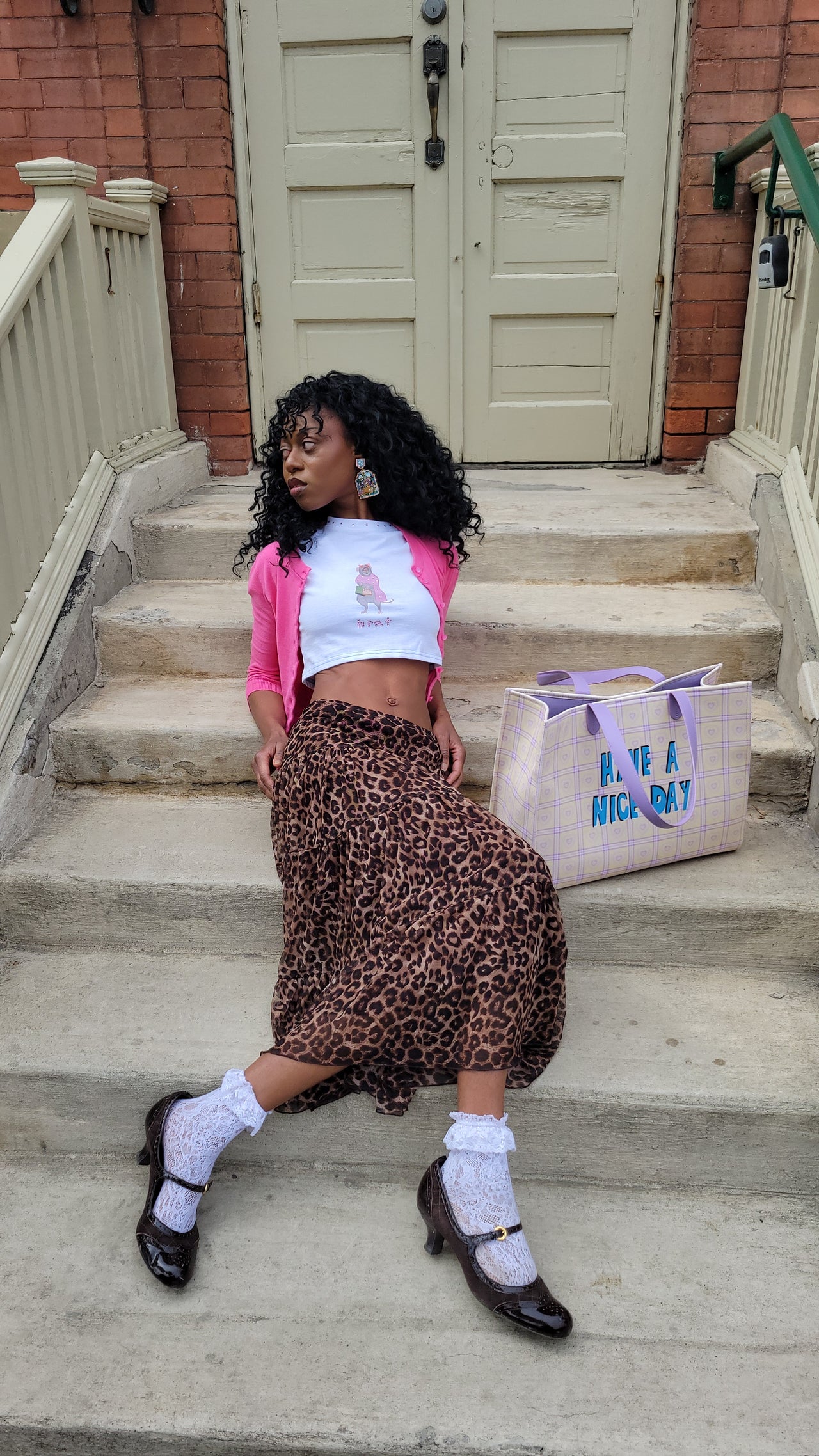 BEDAZZLED BRAT Uptown Rat Cropped Tee