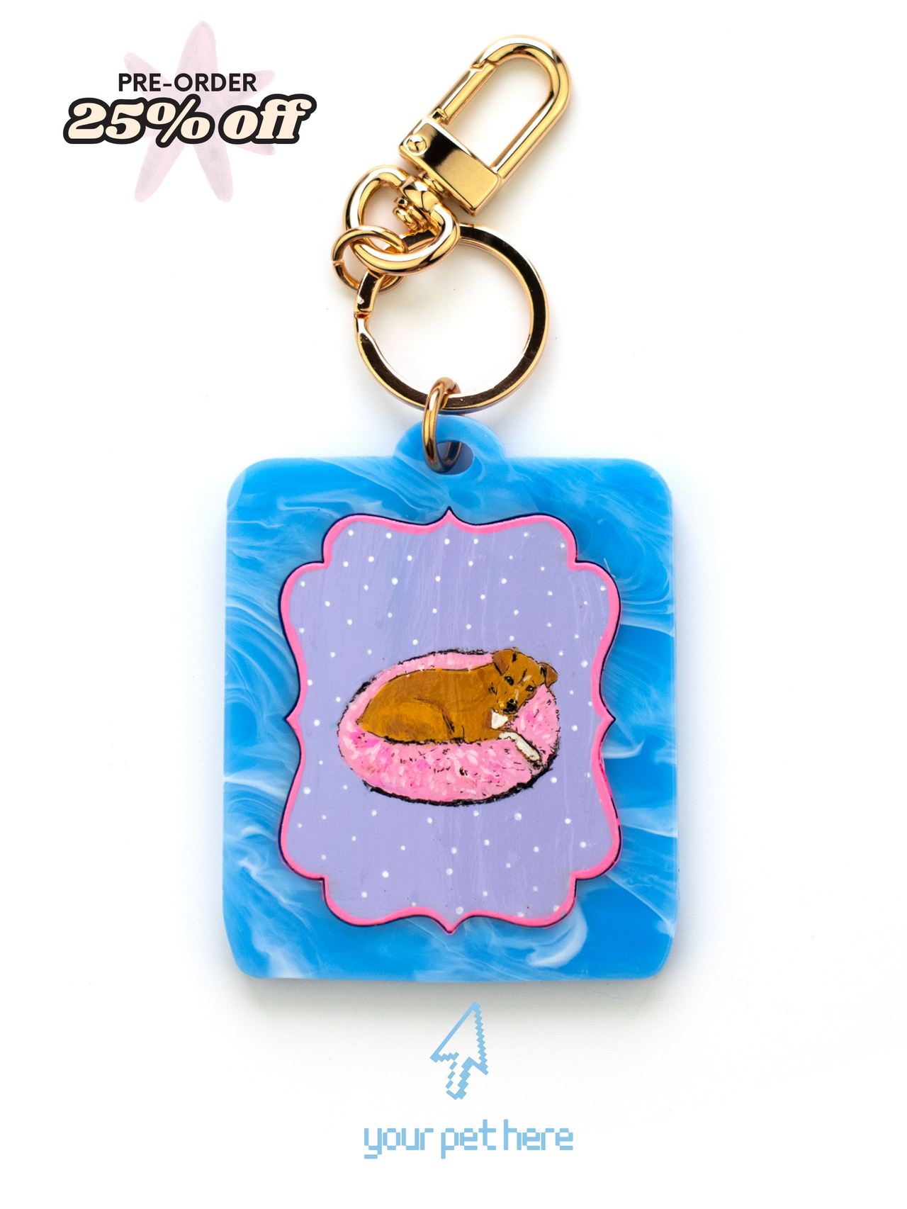 XL Pet Portrait Keychain