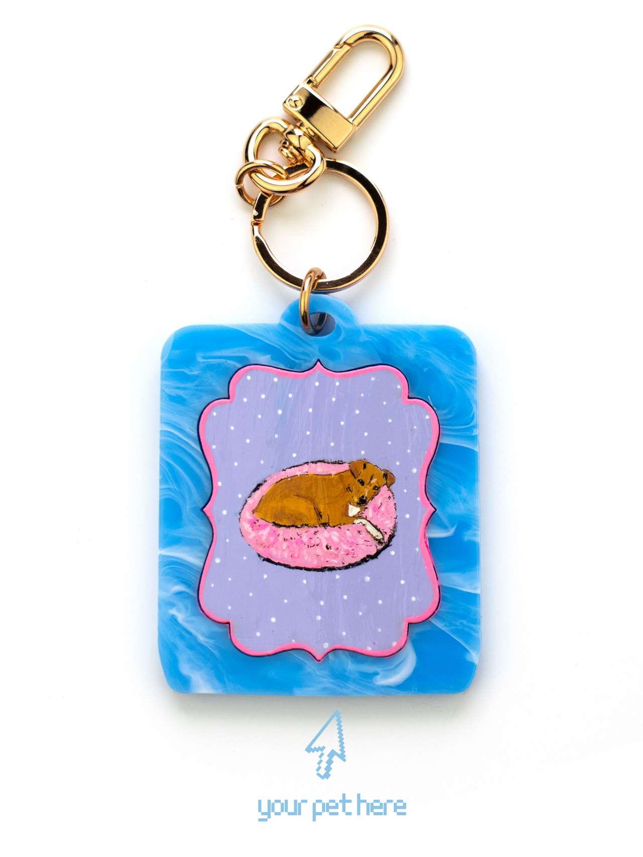 XL Pet Portrait Keychain