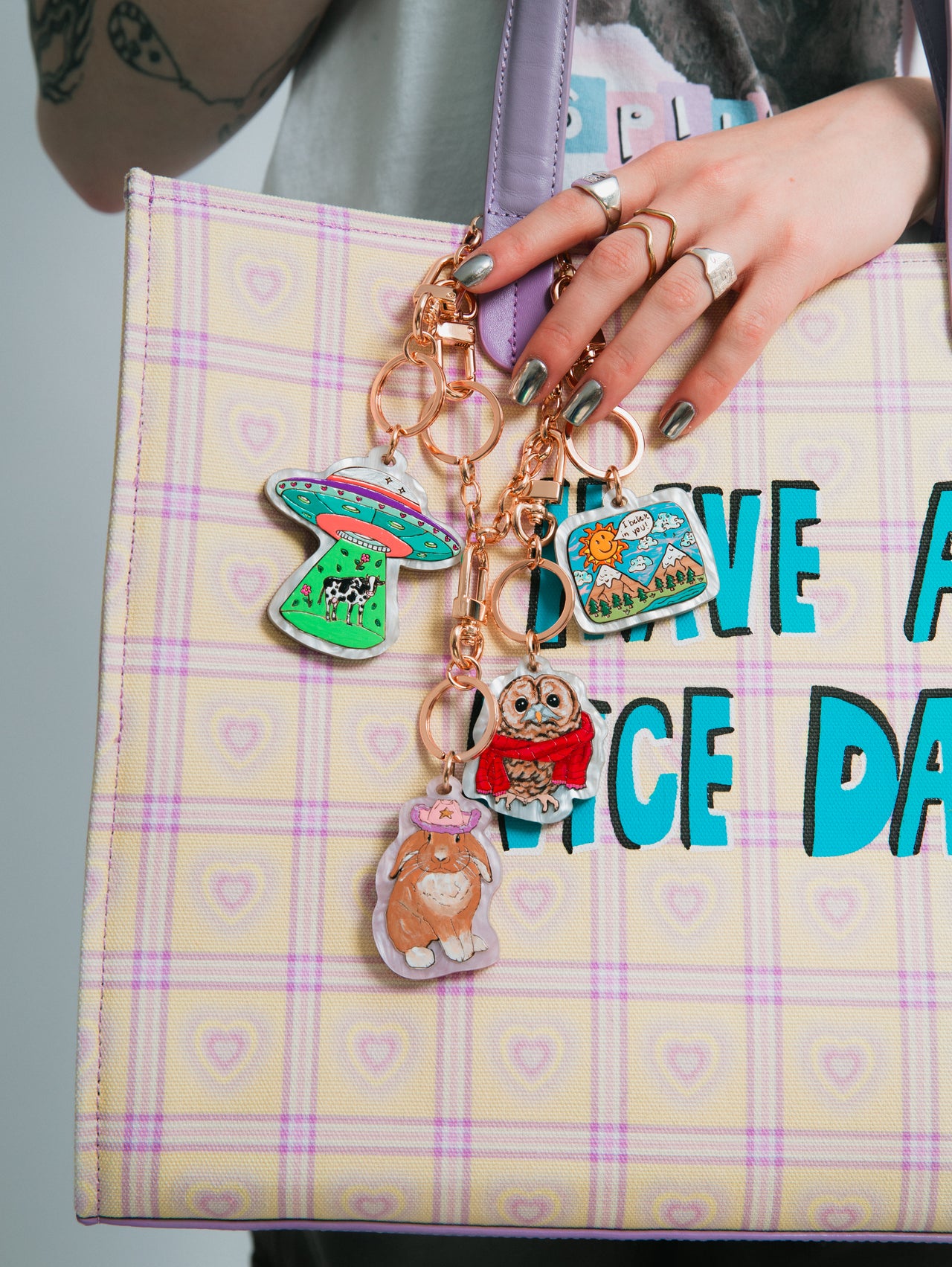 Cow Abduction Bag Charm