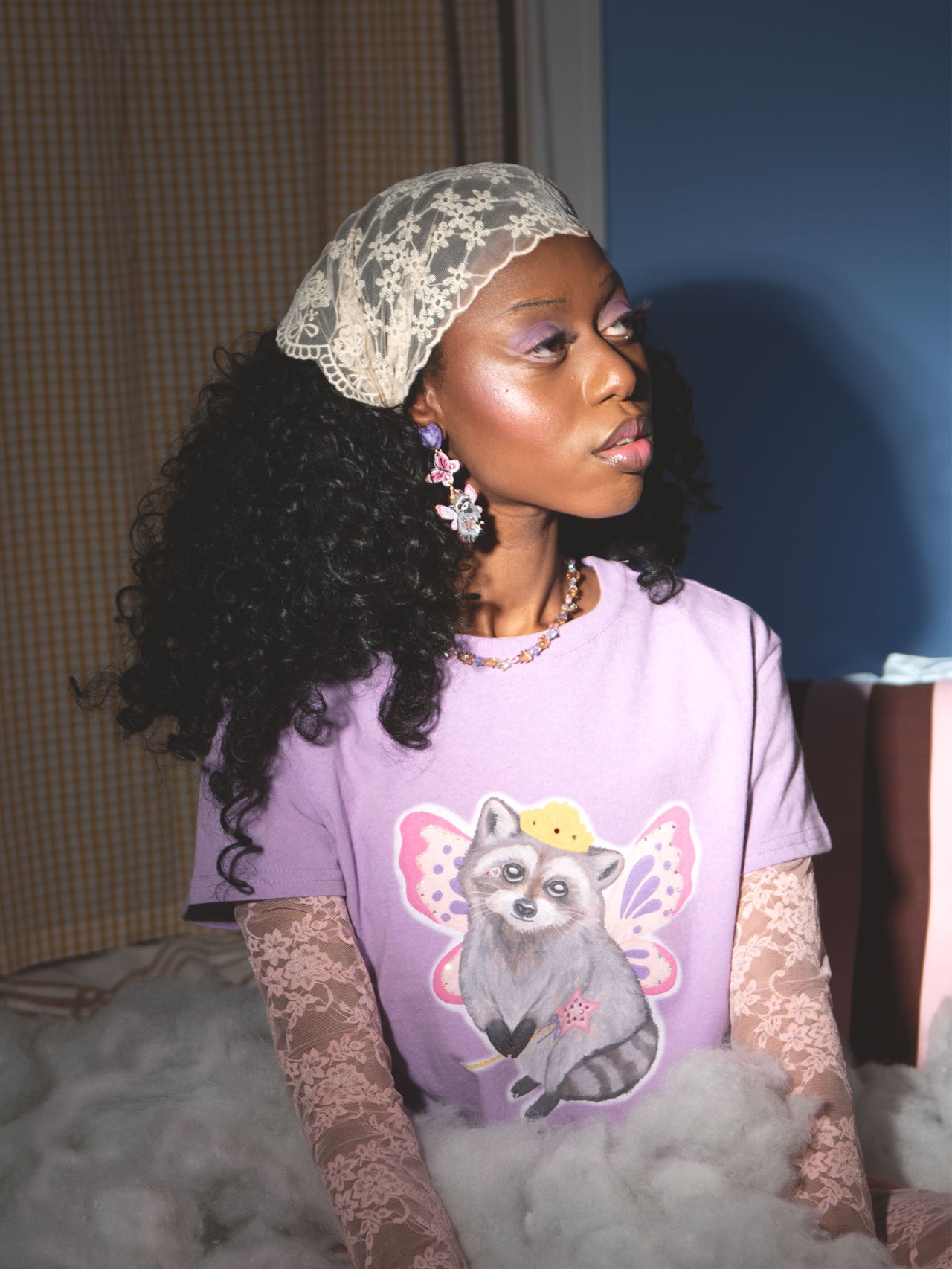 Raccoon Fairy Princess Earrings