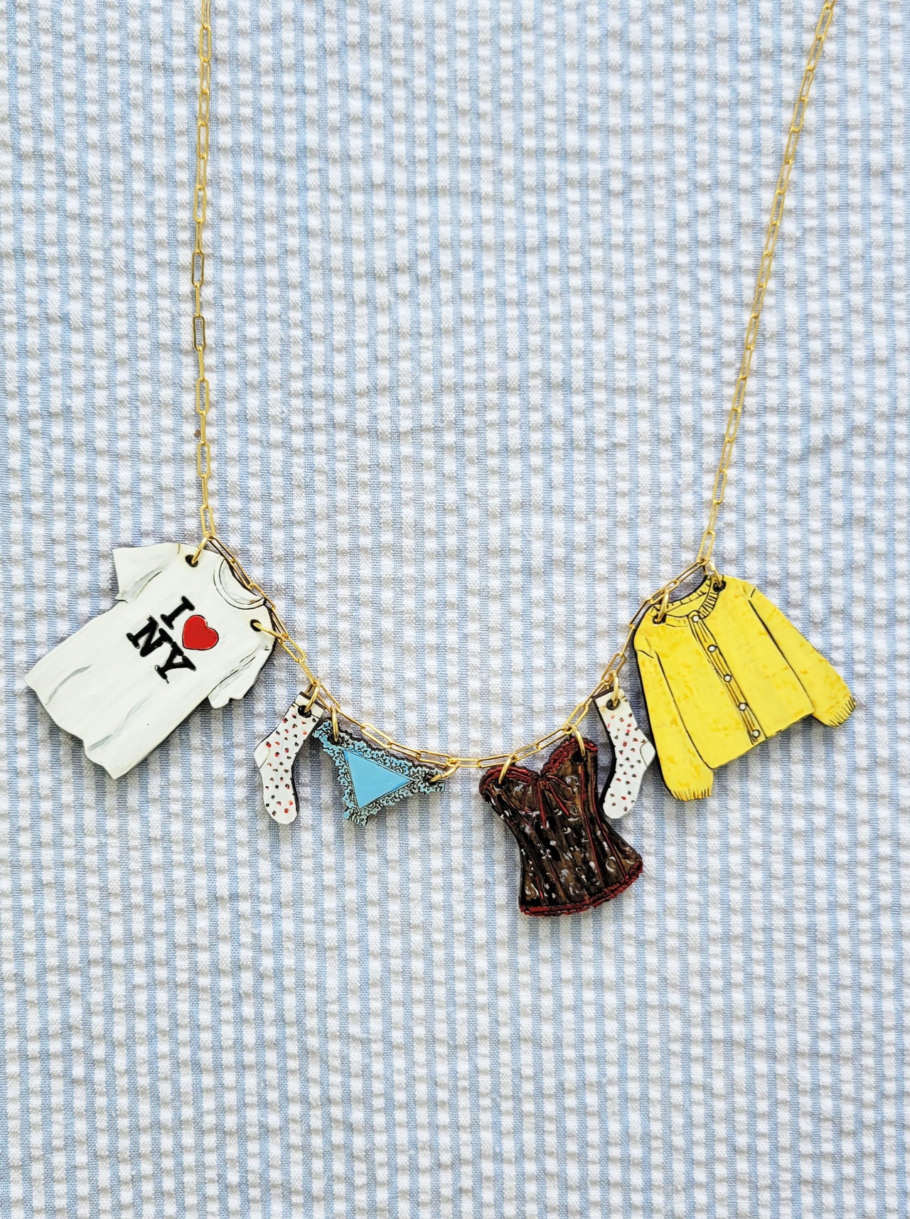 Clothing Line #3 Charm Necklace