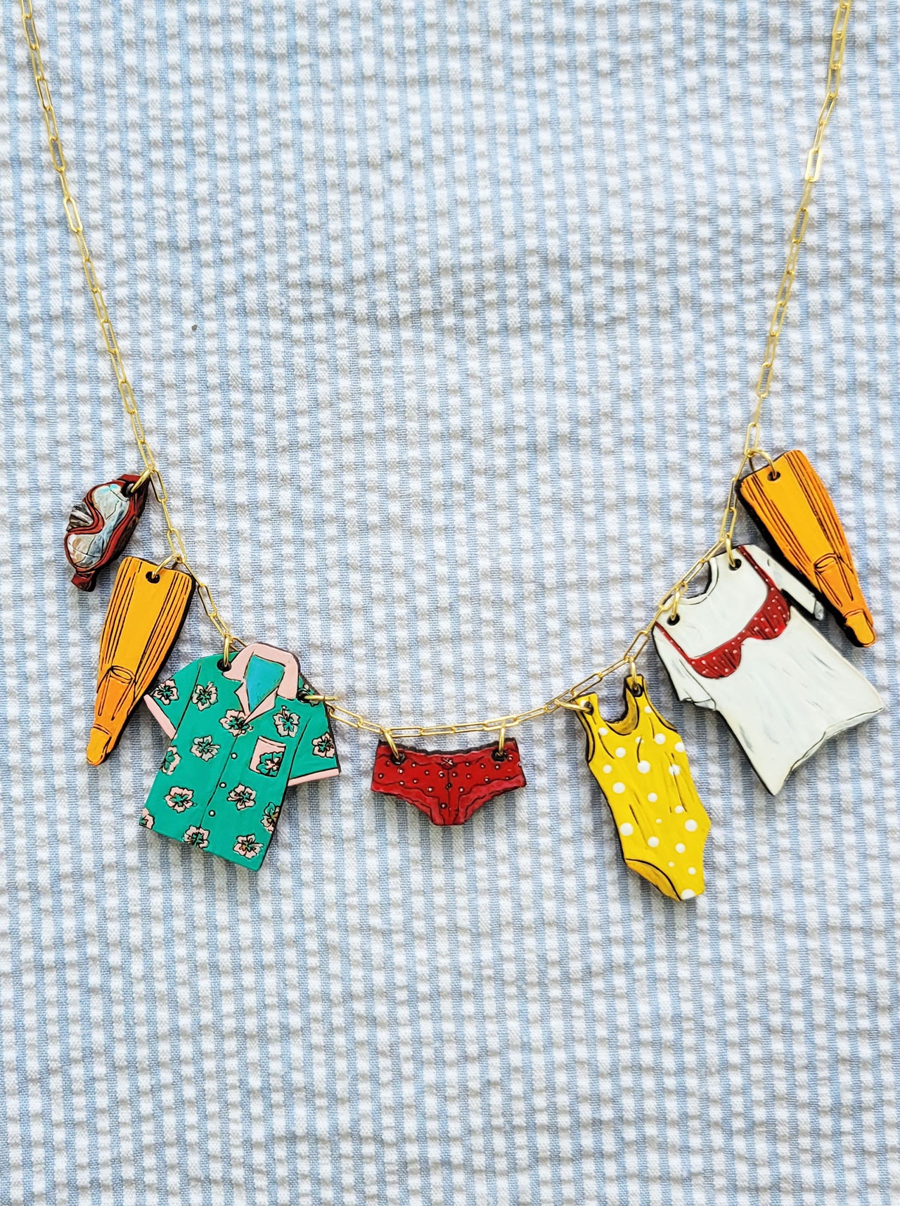 Clothing Line #5 Charm Necklace