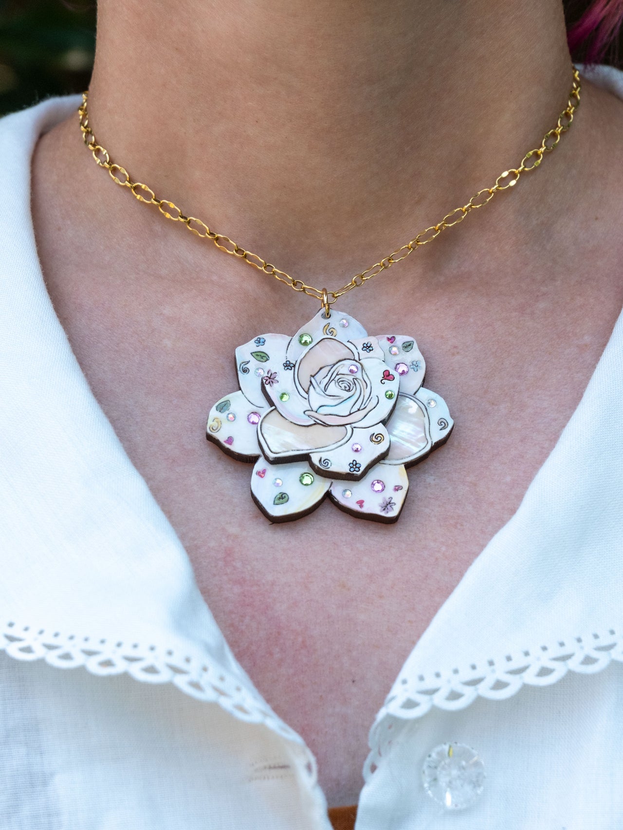 Gorgeous Gardenia Necklace