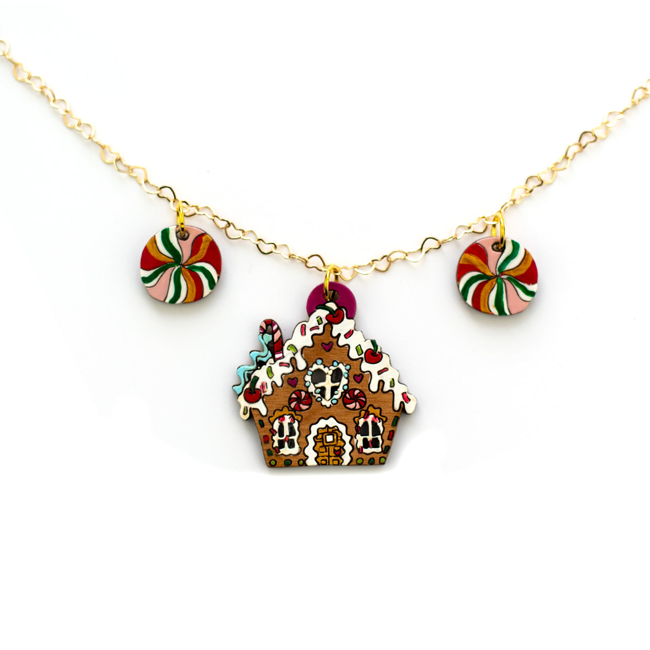 Gingerbread House Necklace