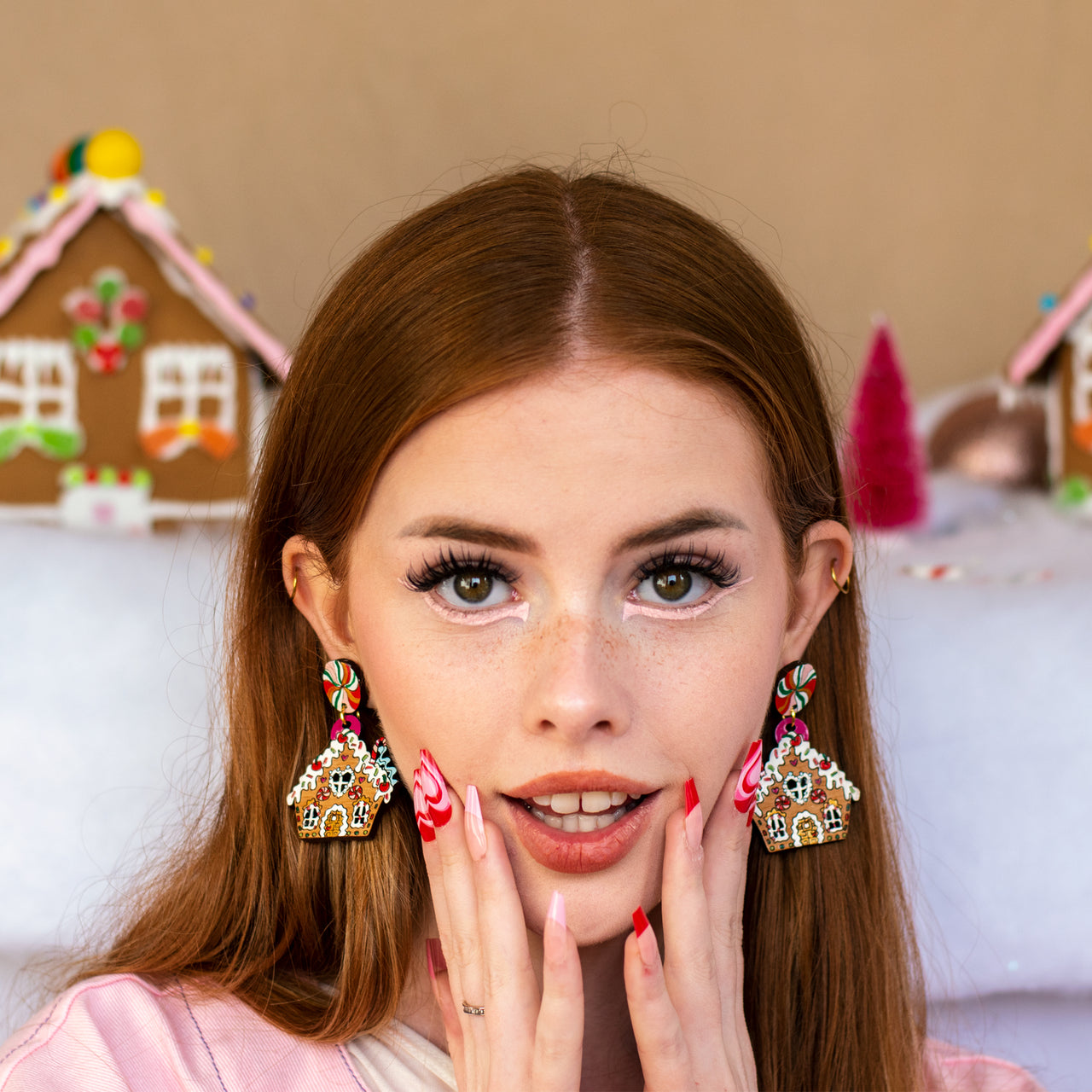 Gingerbread House Earrings