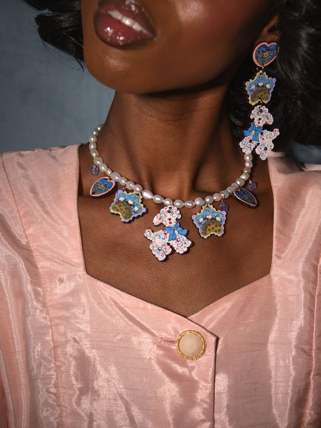 Counting Sheep Pearl Necklace