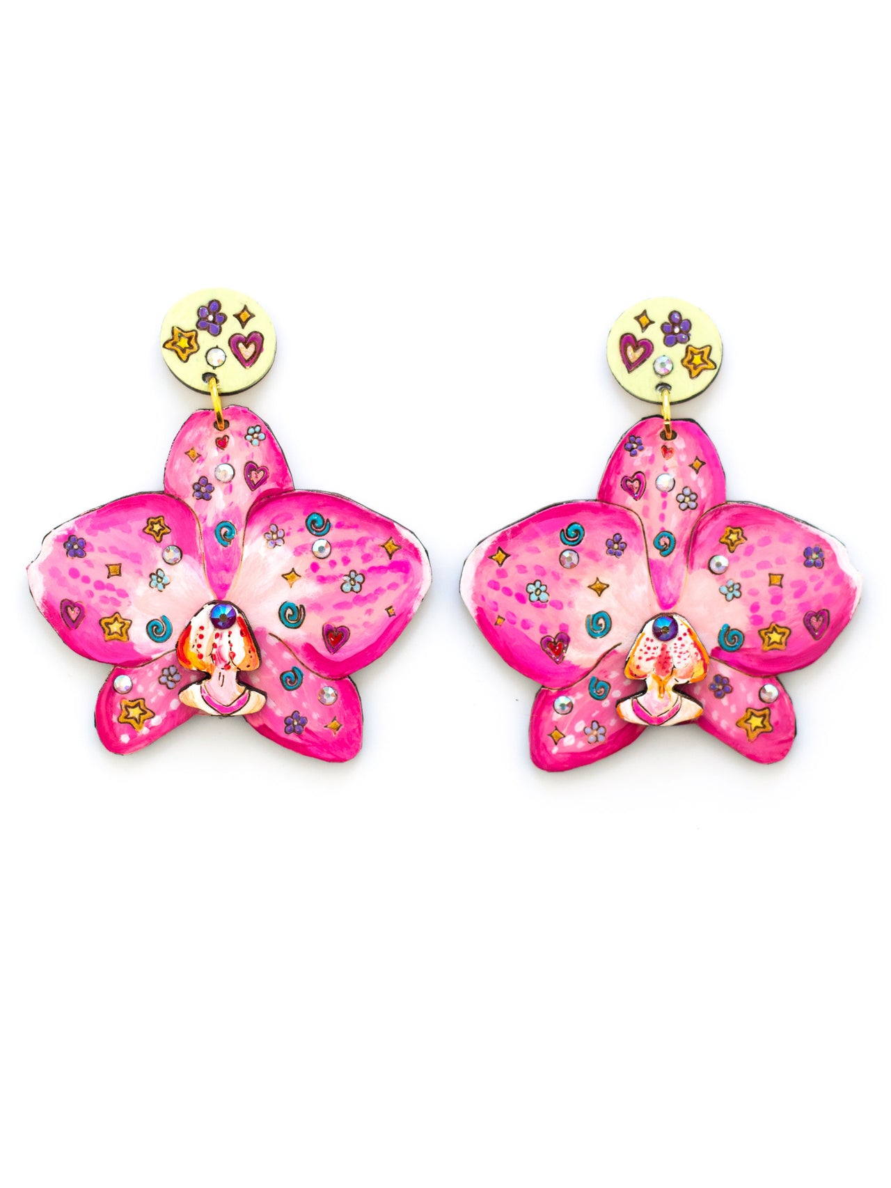 Bedazzled Orchid Earrings