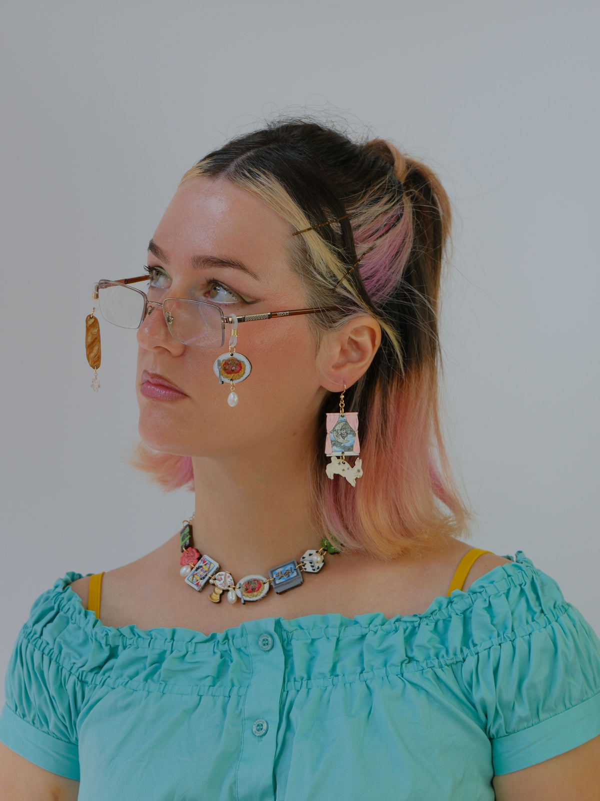 Spaghetti and Meatball Glasses Charmies