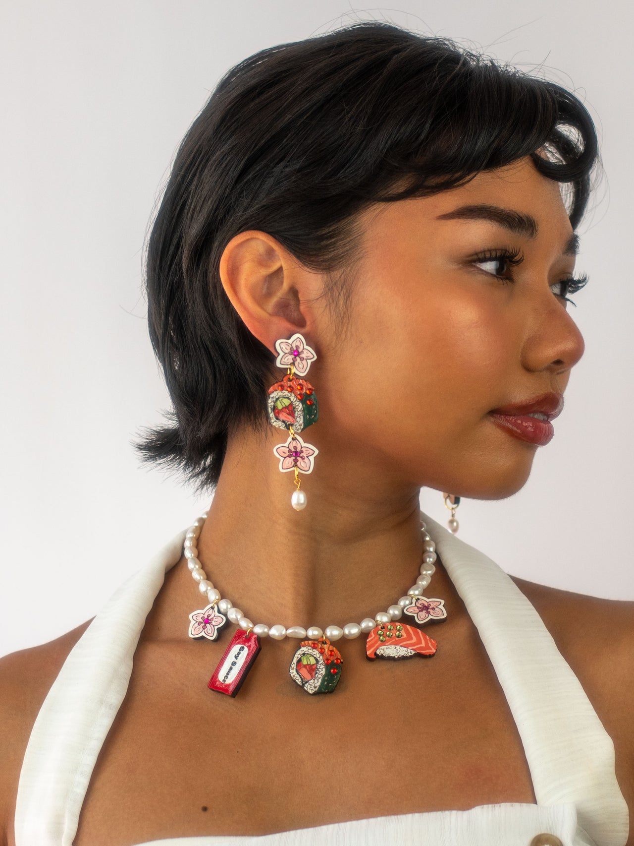 Takeout Sushi Pearl Necklace