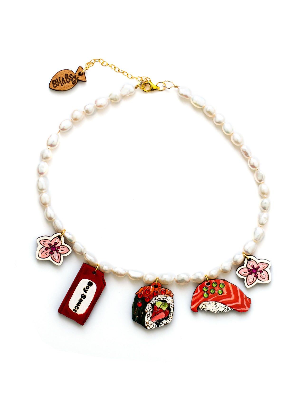 Takeout Sushi Pearl Necklace