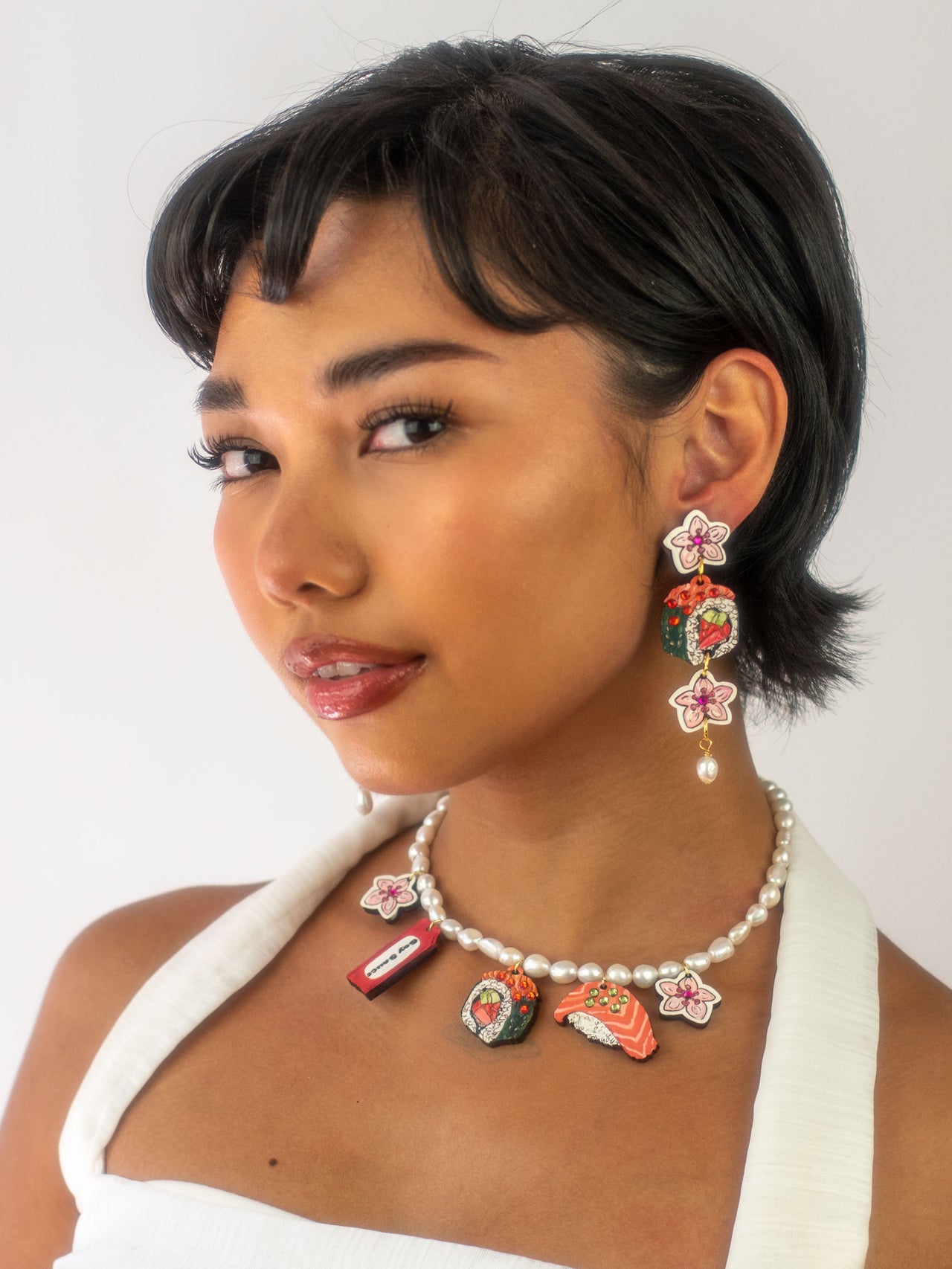 Cherry Blossom Sushi Earrings