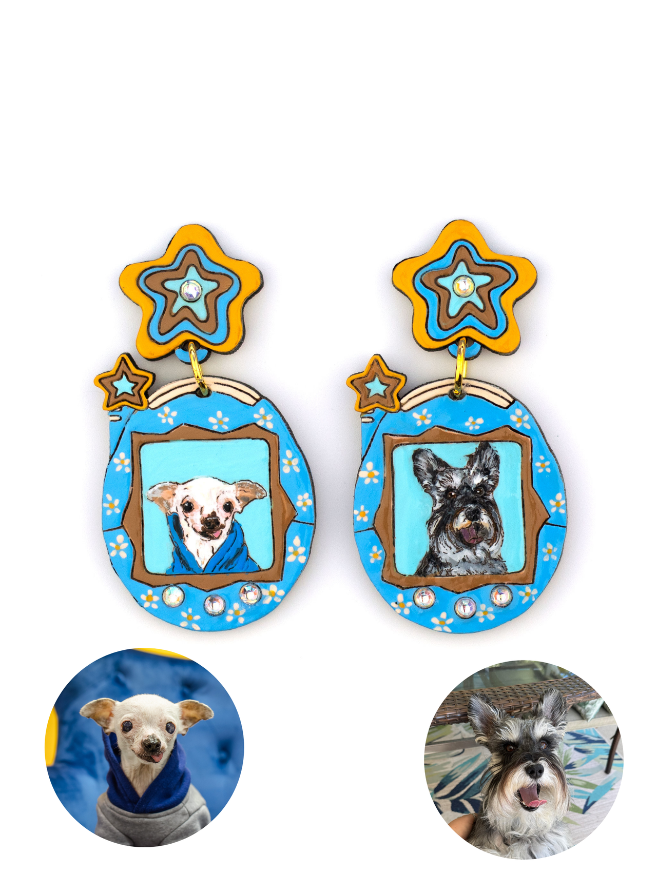 LADY & LORD X BHABSY Y2K POCKET PET PORTRAIT EARRINGS