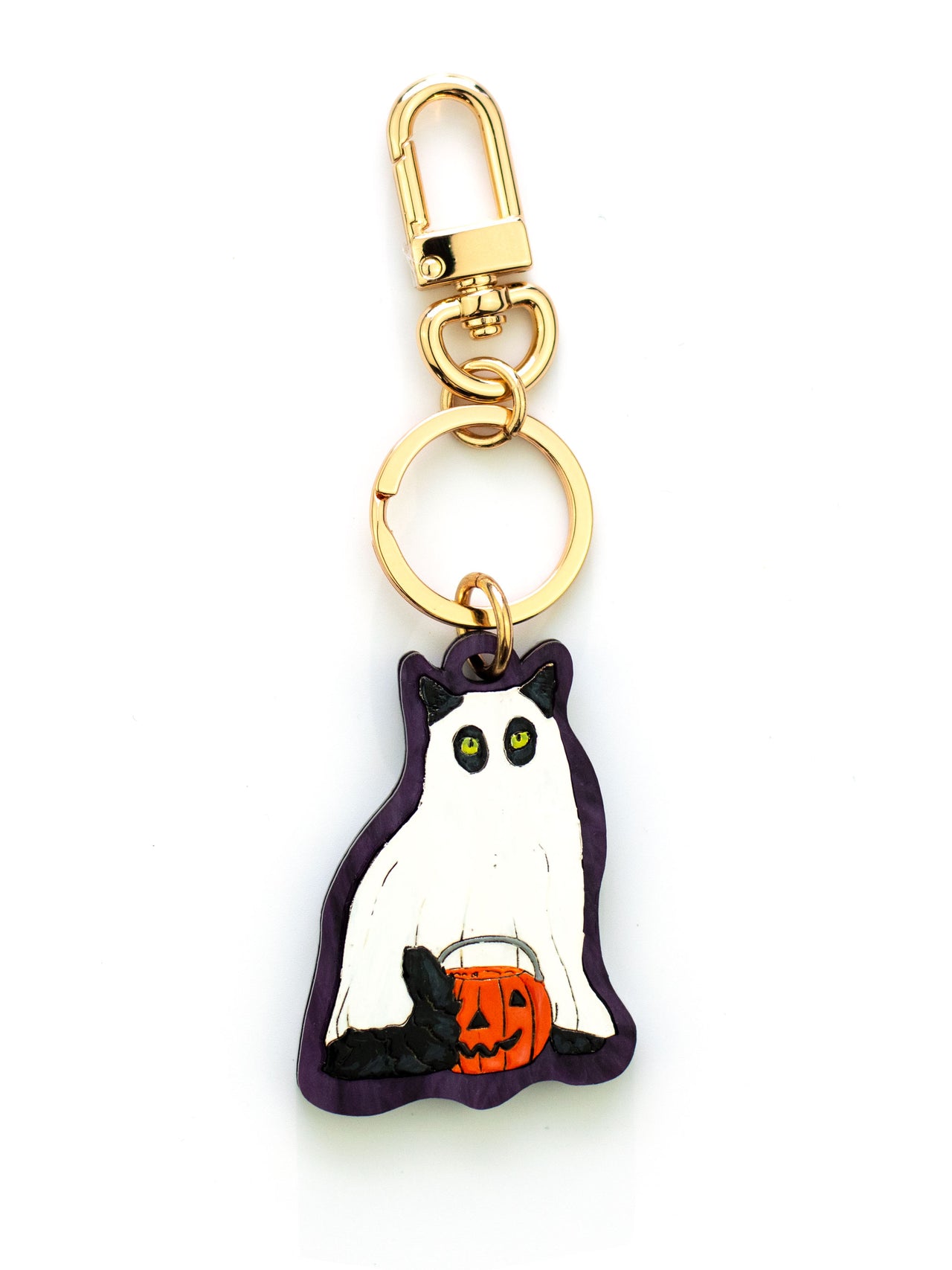 Black Cat Ghost Bag Charm