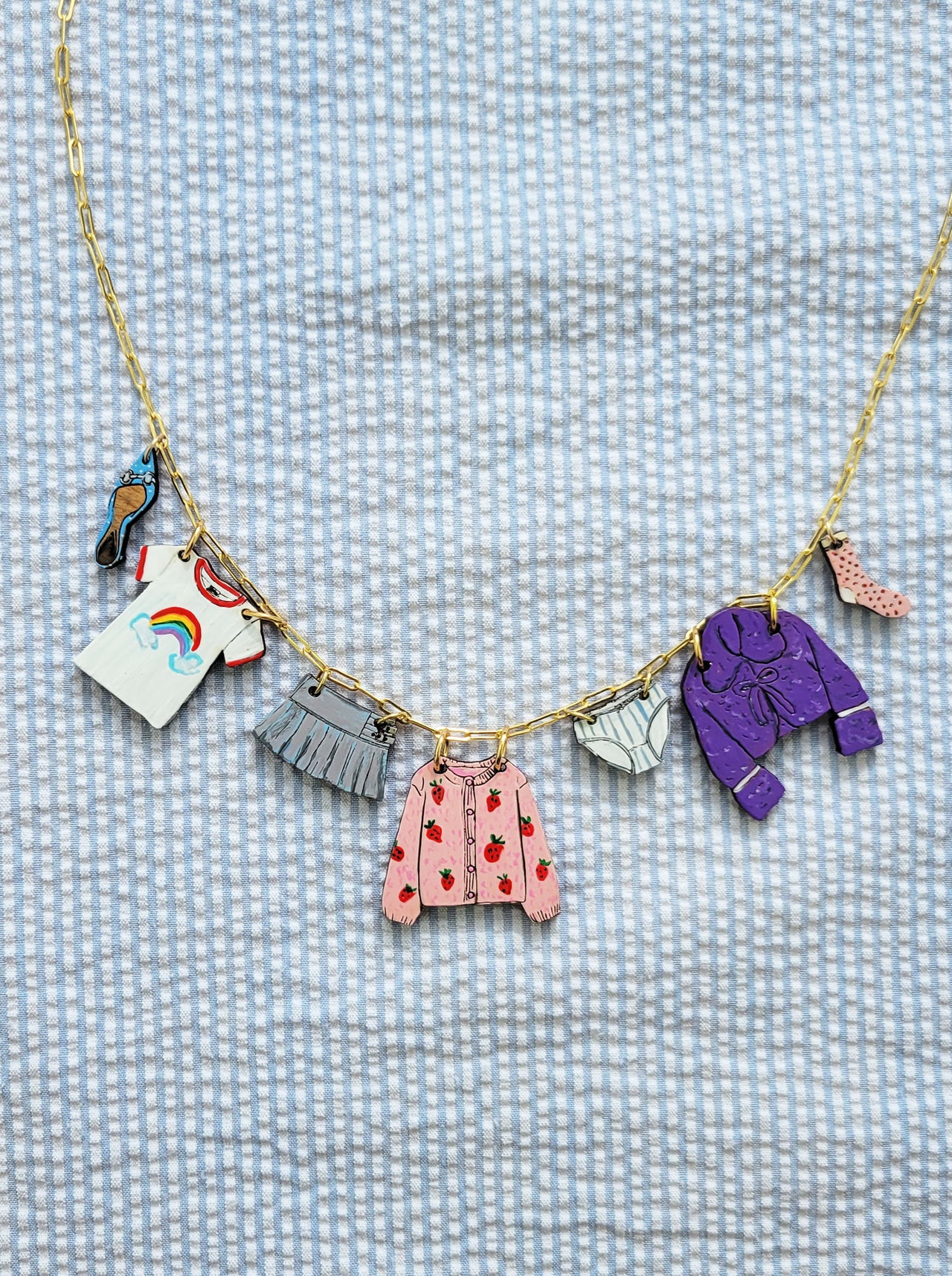 Clothing Line #6 Charm Necklace
