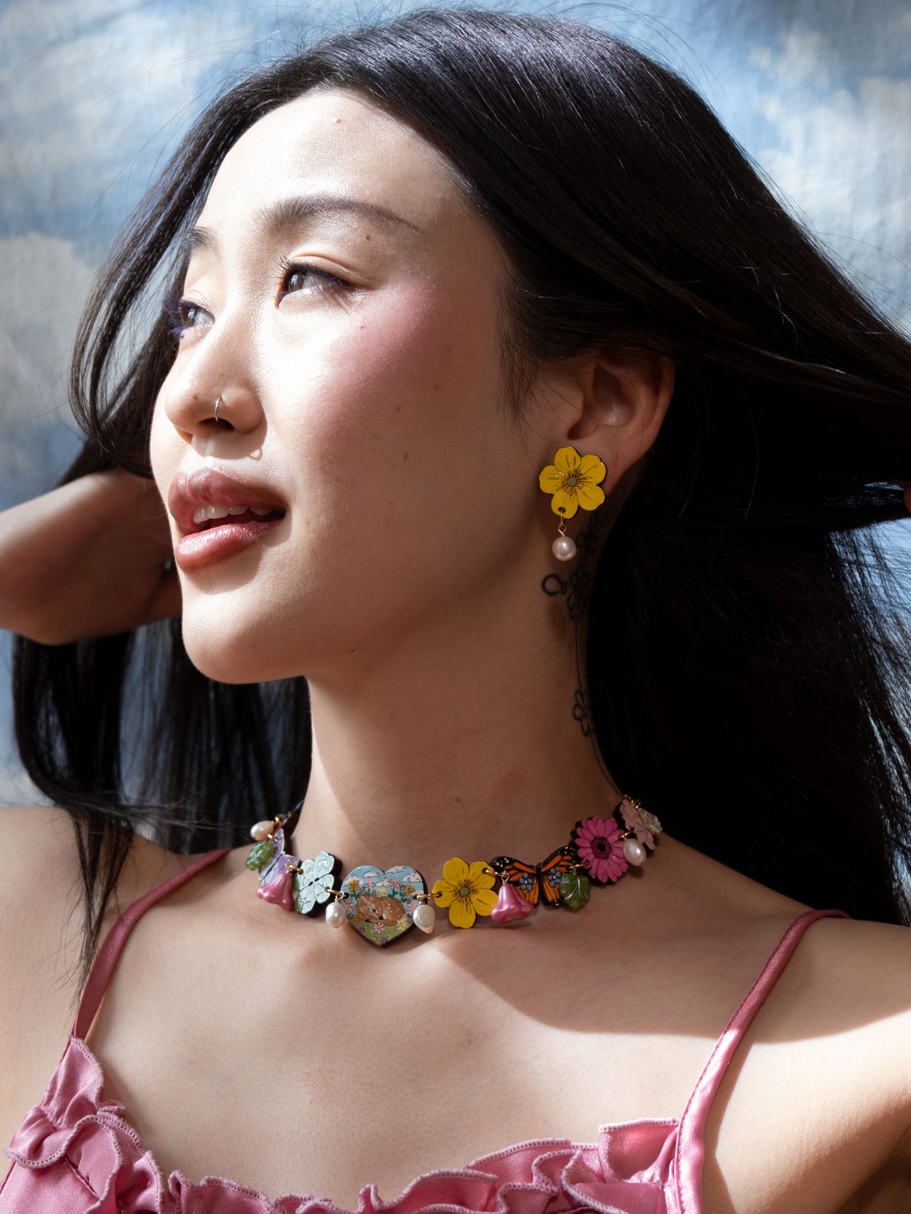 Four Leaf Clover & Buttercup Studs