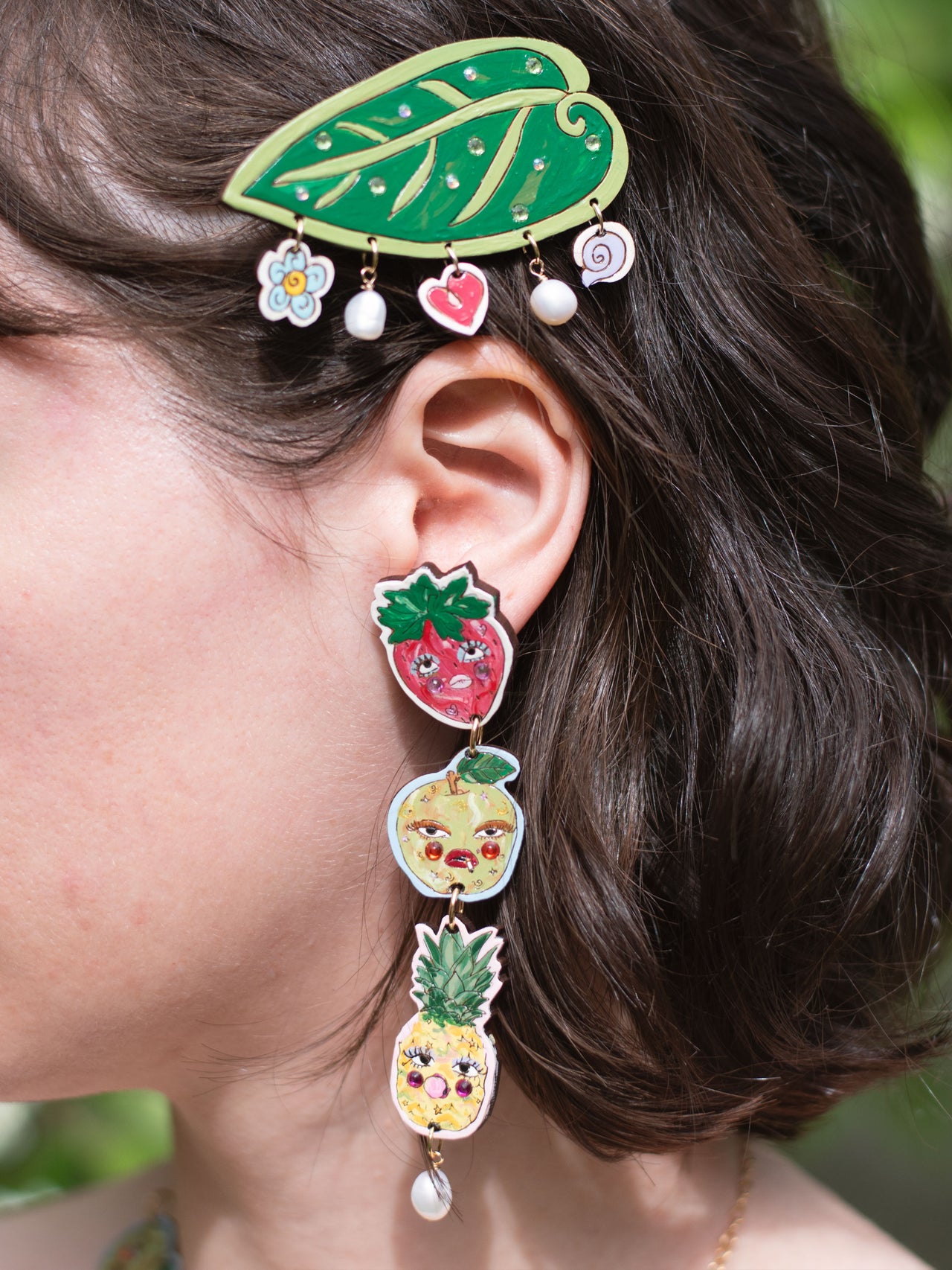 Leaf Charm Hair Clip