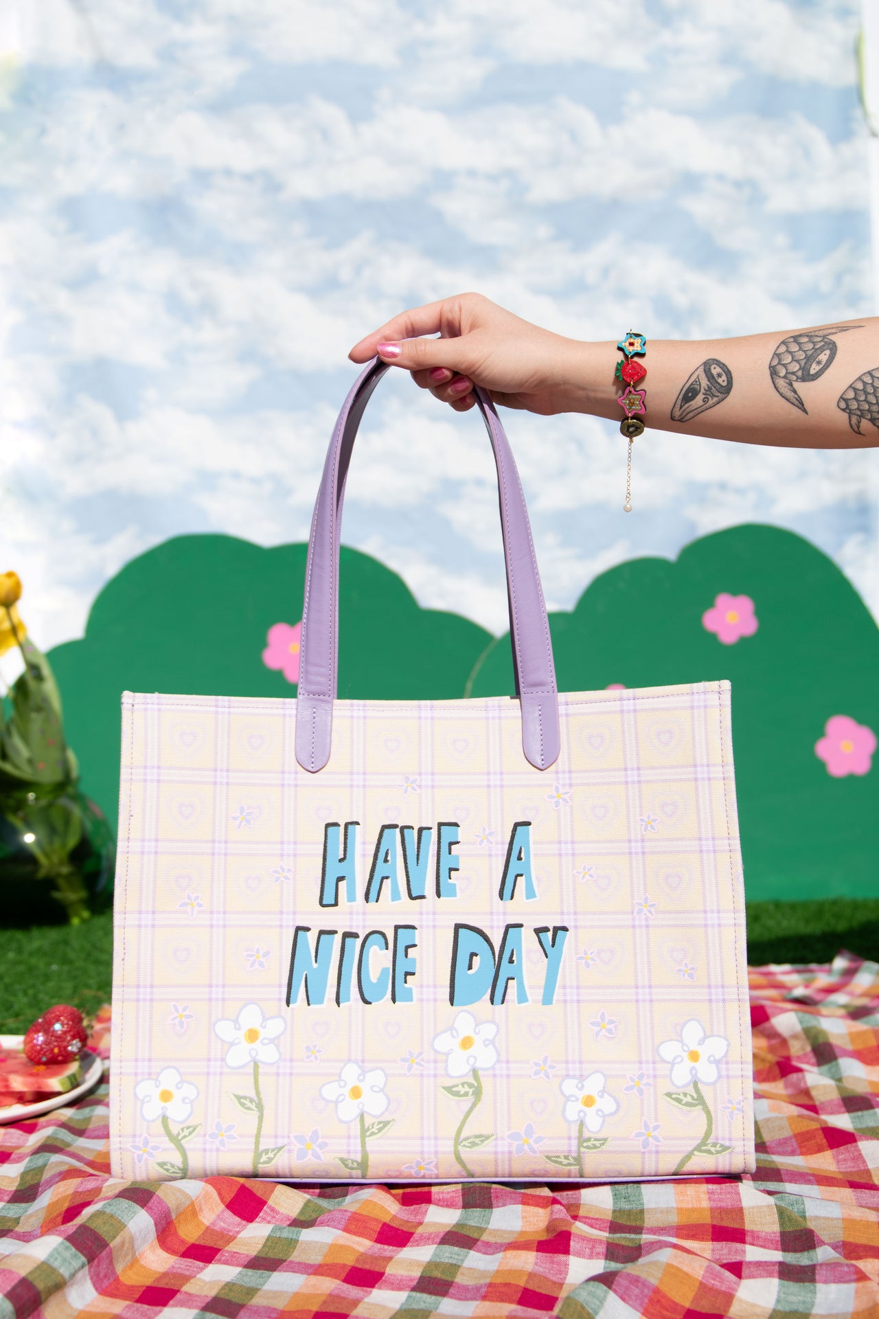 The Everything Tote Bag -Ditsy Garden