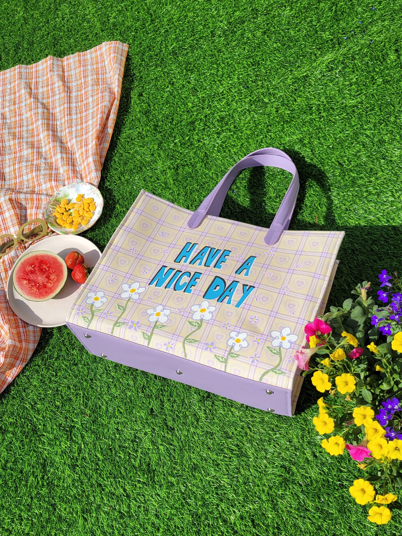 The Everything Tote Bag -Ditsy Garden