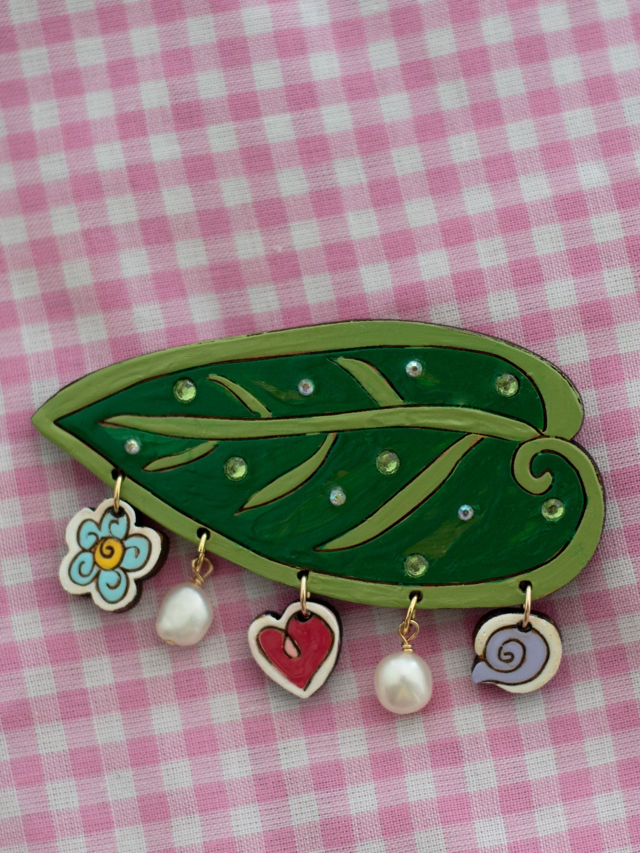 Leaf Charm Hair Clip