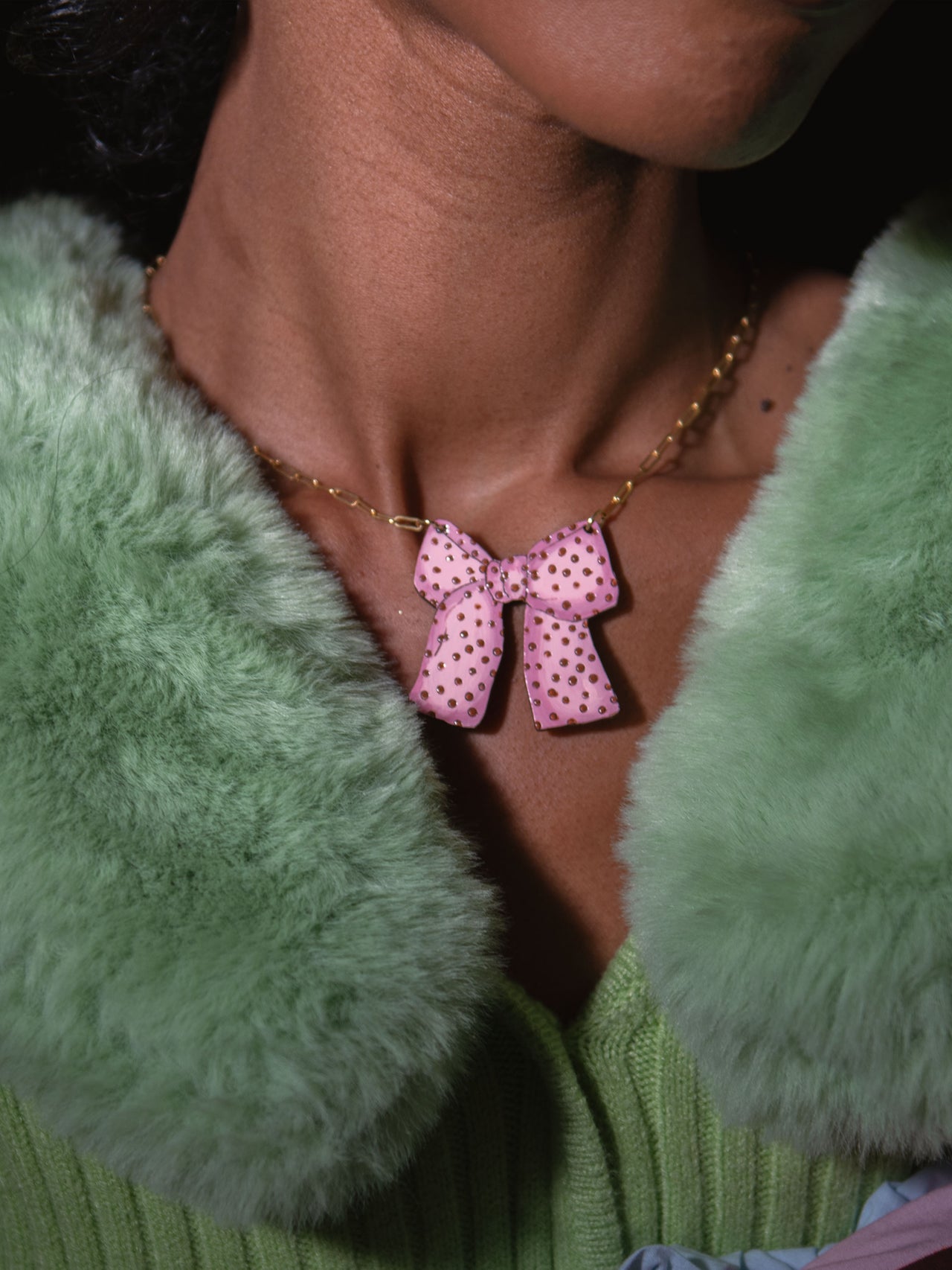 Polka dot Bow Neklace