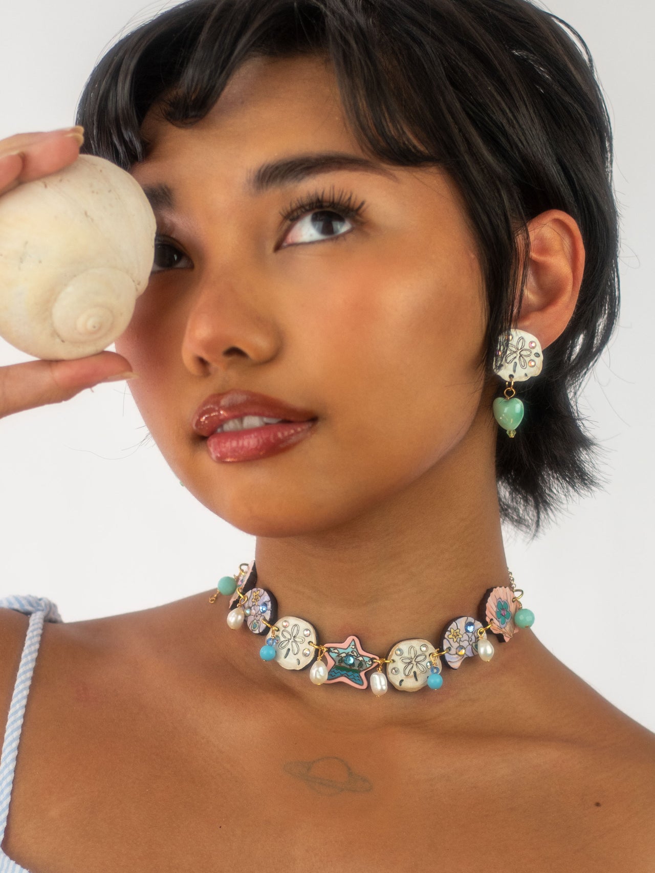 Sand dollar Charm Earrings