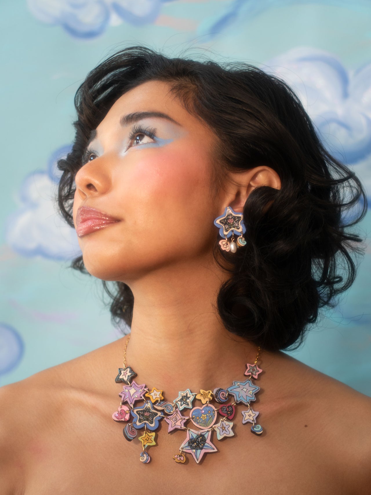 Starry Night dangle Studs