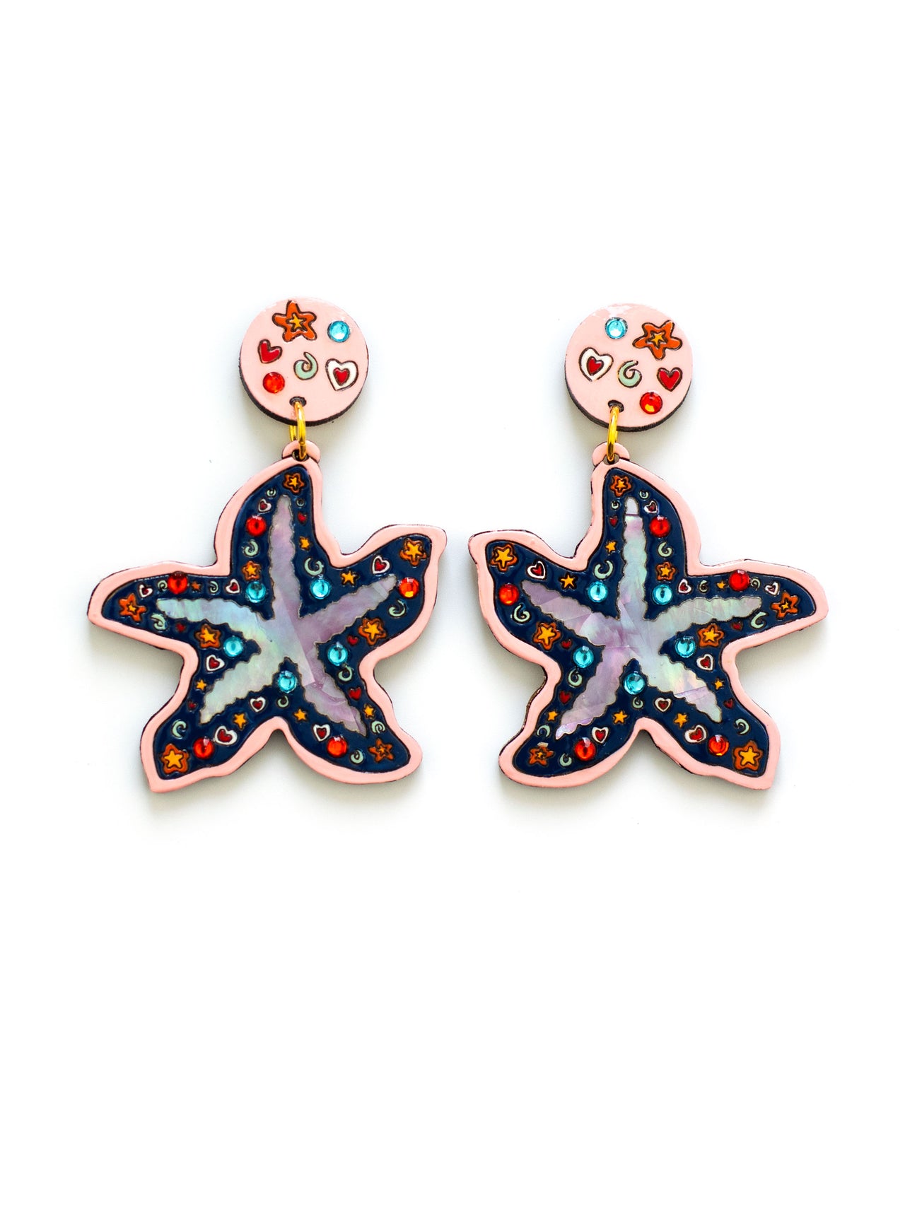 Starfish Whimsy in Navy Earrings
