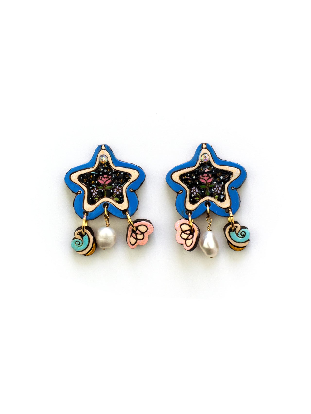 Starry Night dangle Studs